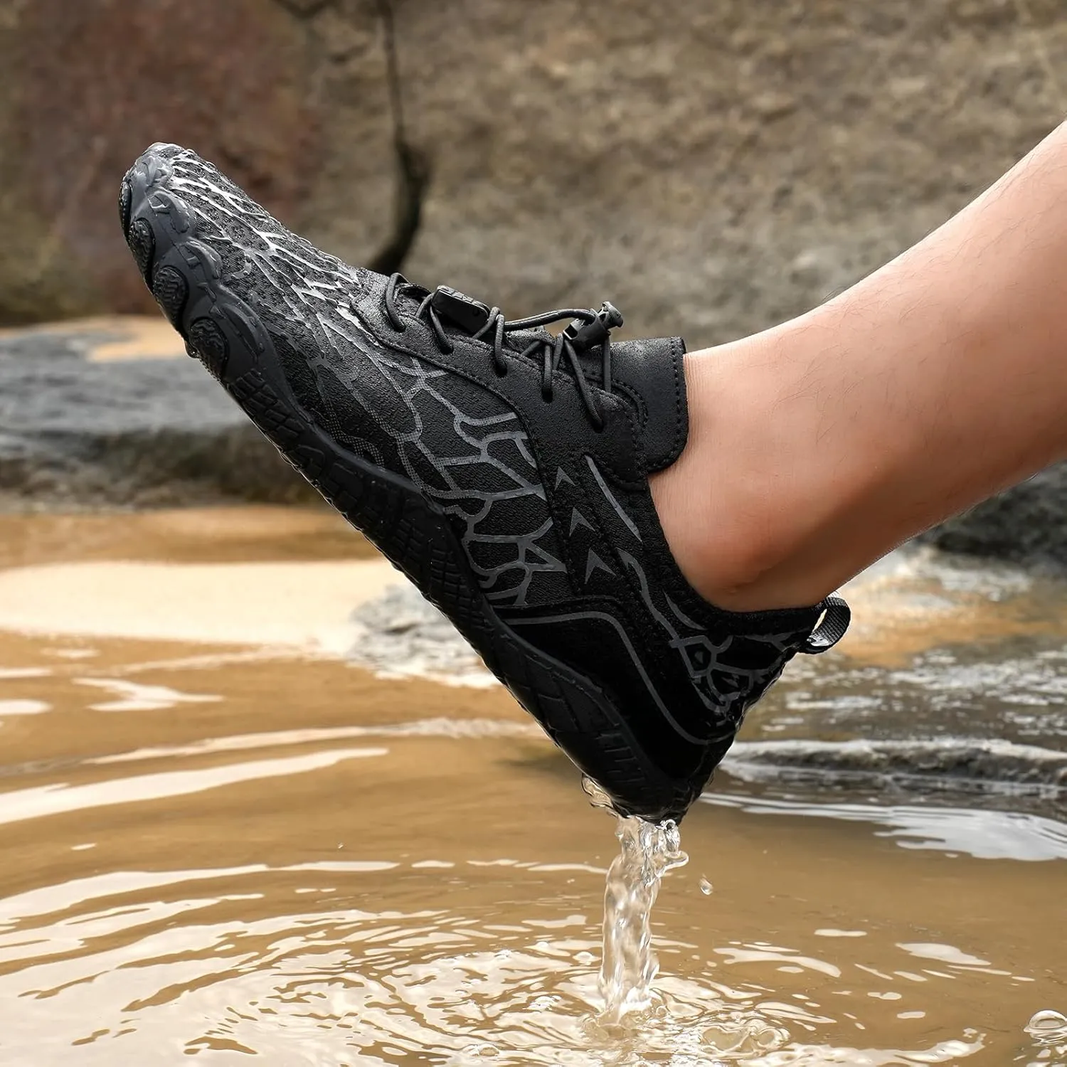 Barefoot Shoes Women Men, Unisex Waterproof Non Slip Hiking Shoes, Wide Toe Walking Hike Barefoot Footwear Shoes