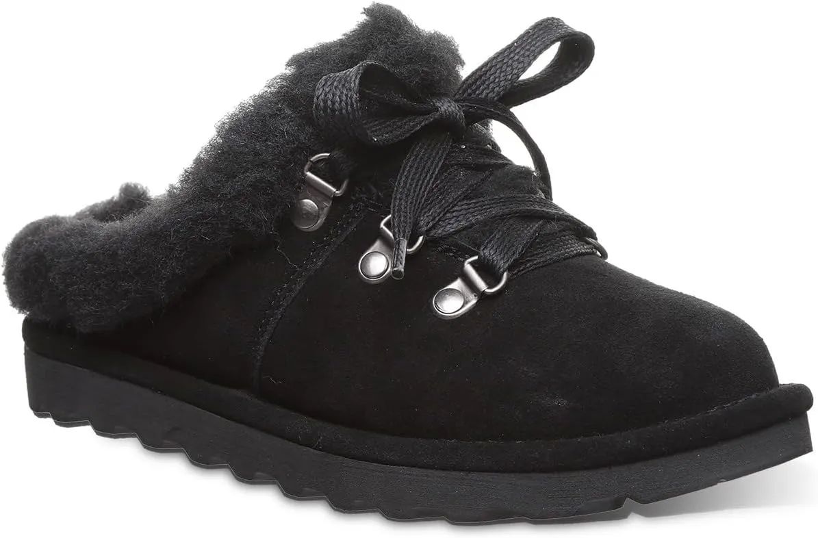 Bearpaw Cedar Women's Suede Slipper Shoes Black - 7 Medium
