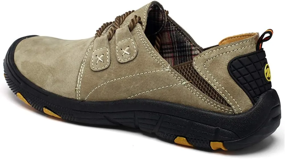 BIFINI Men's Suede Oxford Shoes Casual Lace Up Flats Driving Loafers