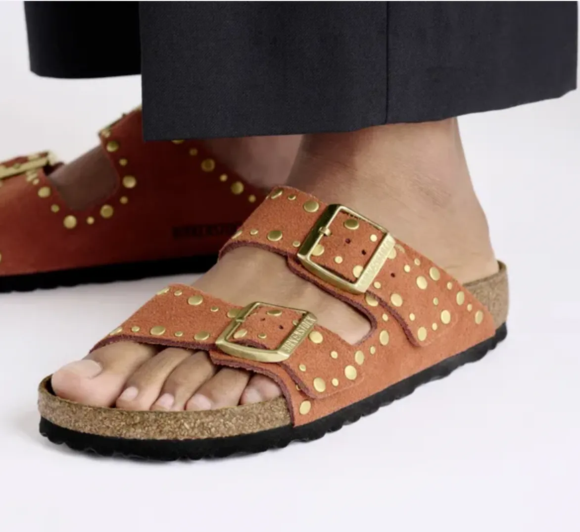 Birkenstock Arizona Rivet Dark Rust Sandals