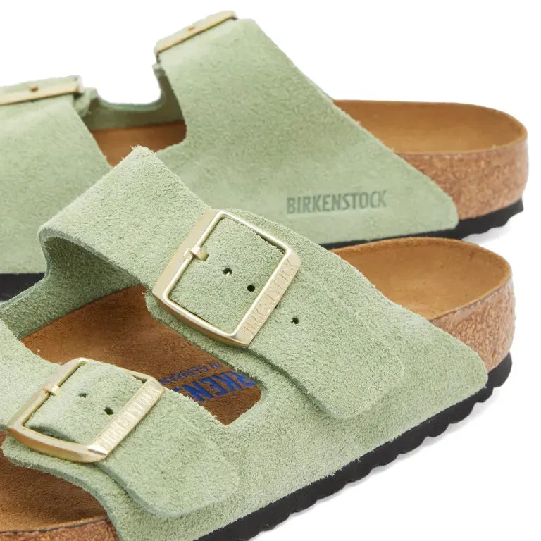 Birkenstock Arizona SFB Green Tea Suede Leather Narrow