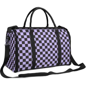 Black Check Chic Collection | Fold & Go Weekender Duffle Bag – Built Tough, Packs Light