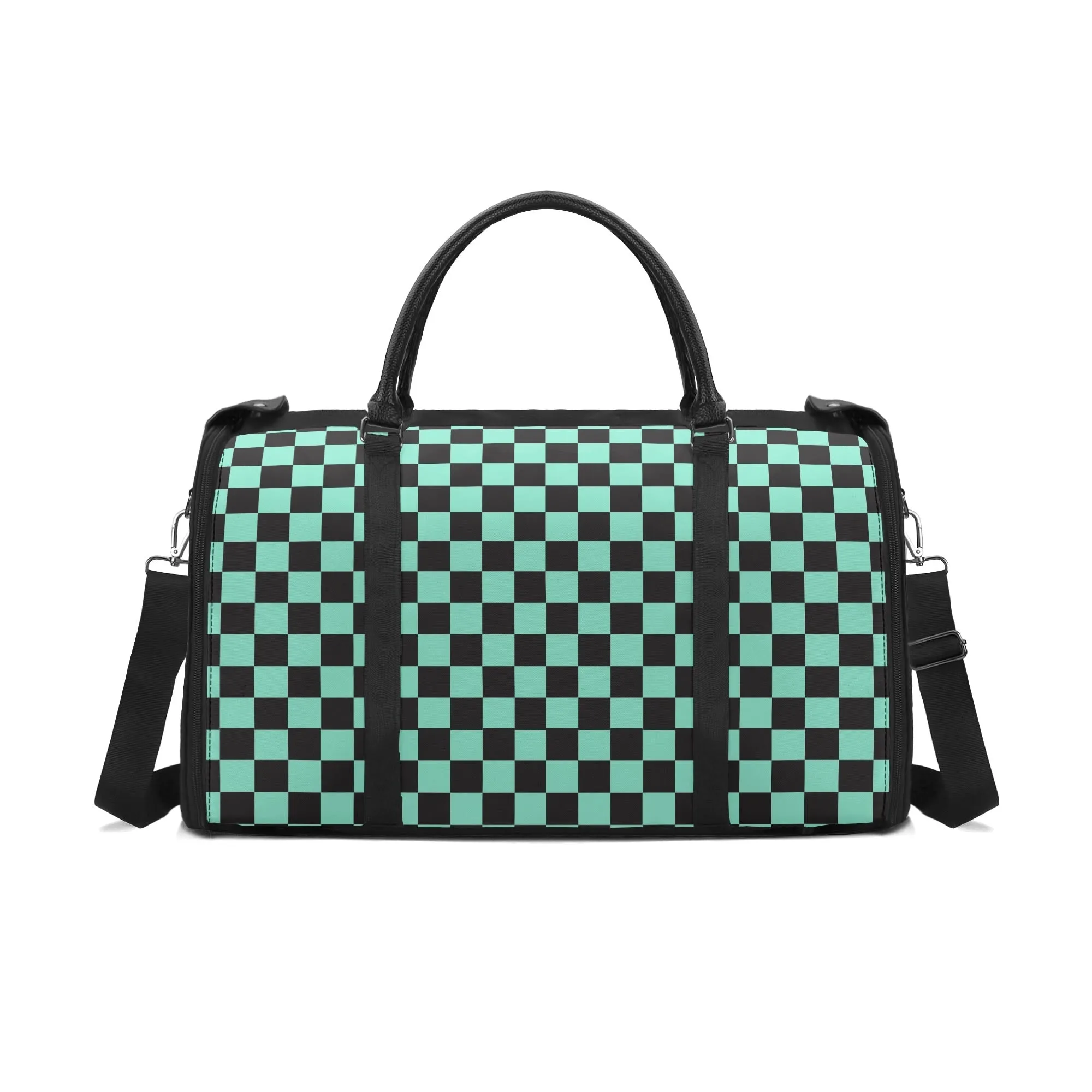 Black Check Chic Collection | Fold & Go Weekender Duffle Bag – Built Tough, Packs Light