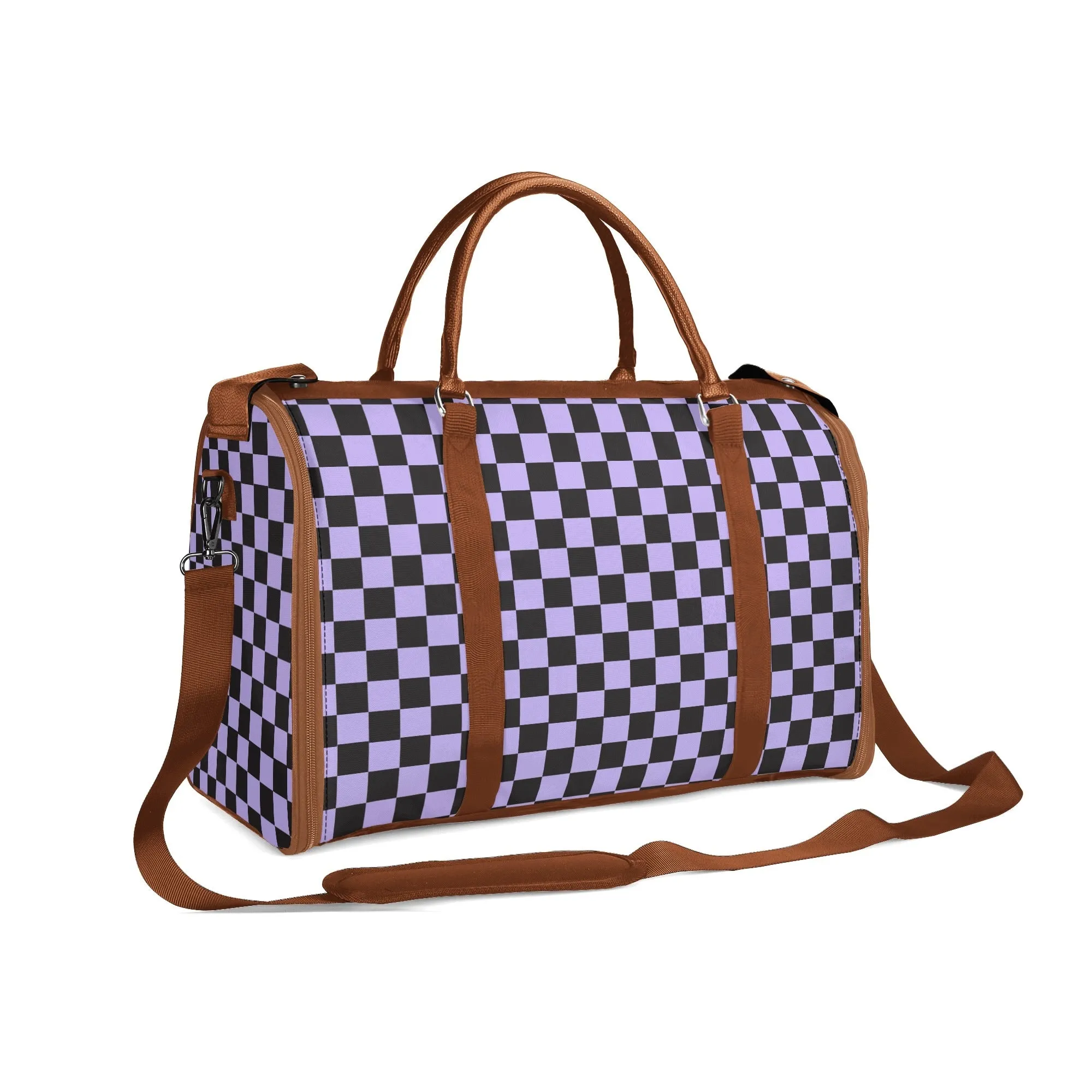 Black Check Chic Collection | Fold & Go Weekender Duffle Bag – Built Tough, Packs Light
