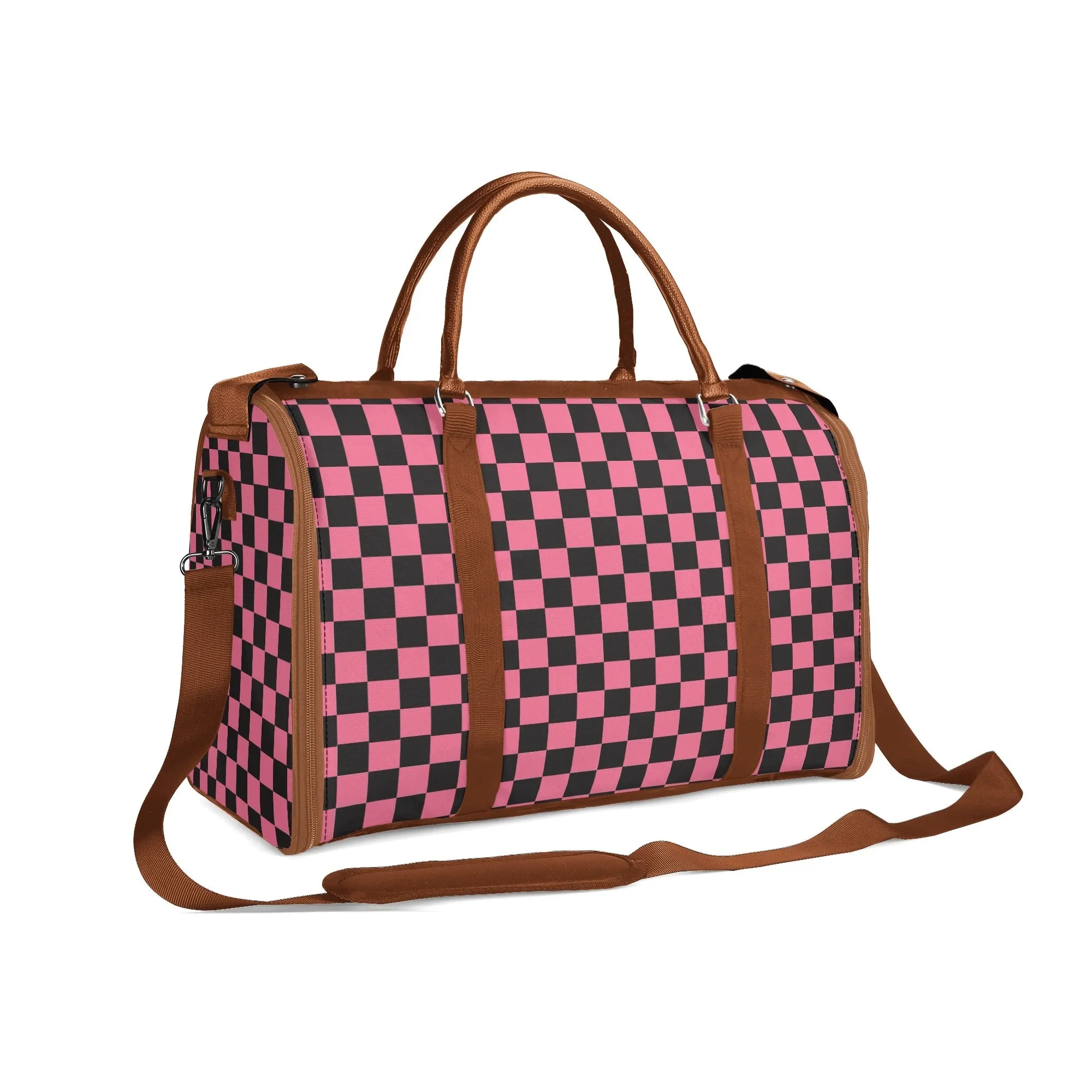 Black Check Chic Collection | Fold & Go Weekender Duffle Bag – Built Tough, Packs Light