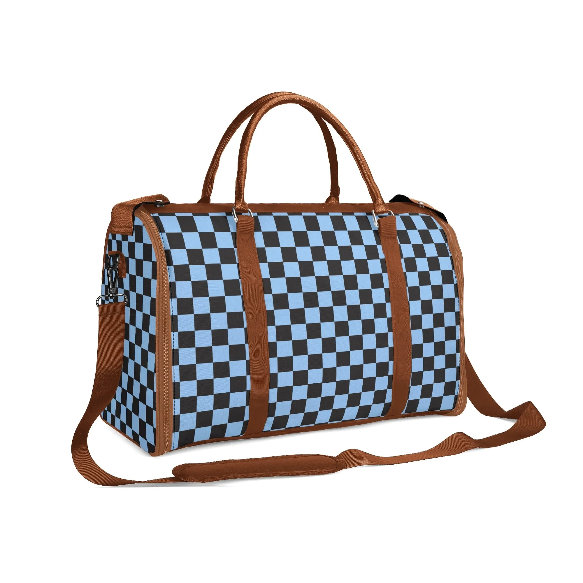 Black Check Chic Collection | Fold & Go Weekender Duffle Bag – Built Tough, Packs Light