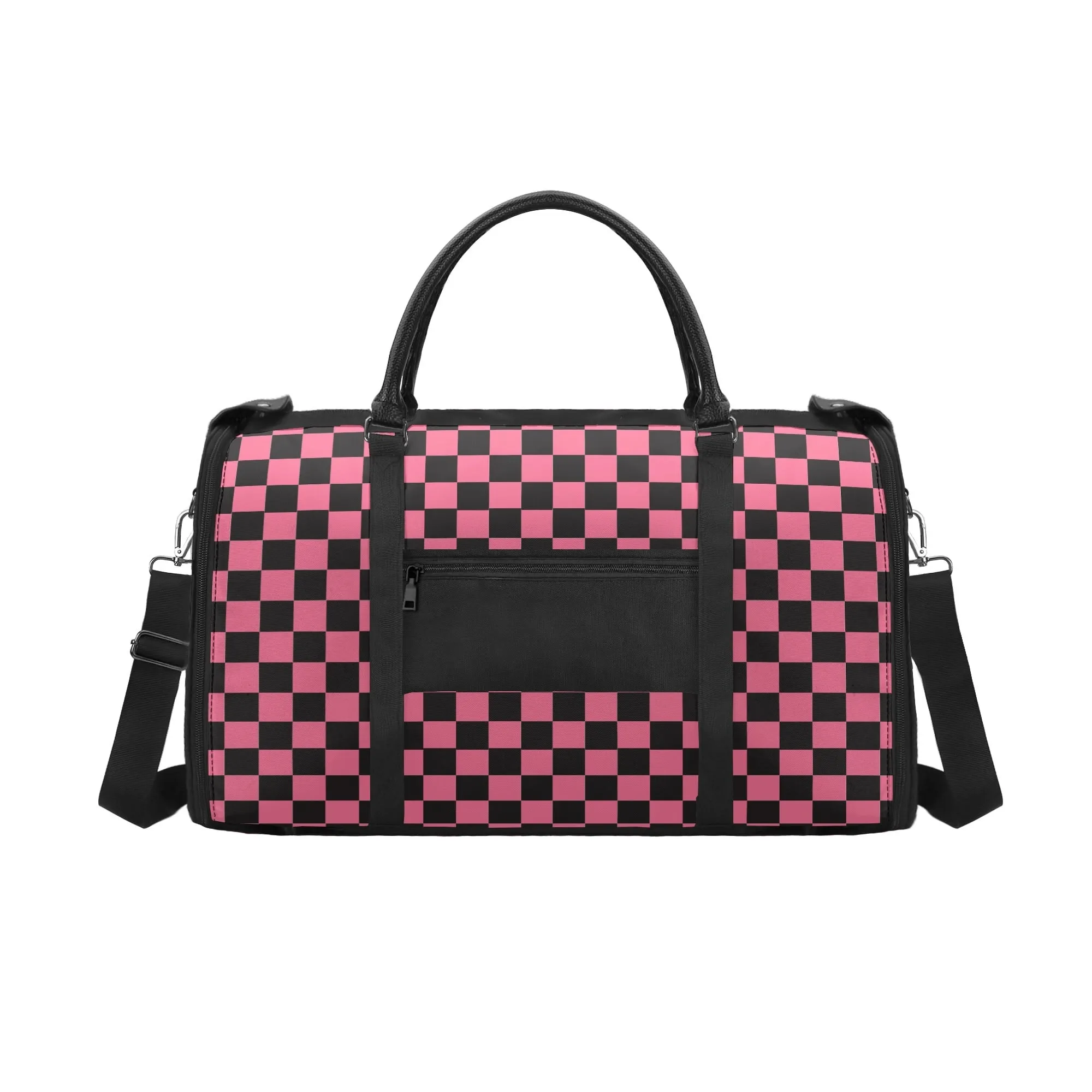 Black Check Chic Collection | Fold & Go Weekender Duffle Bag – Built Tough, Packs Light