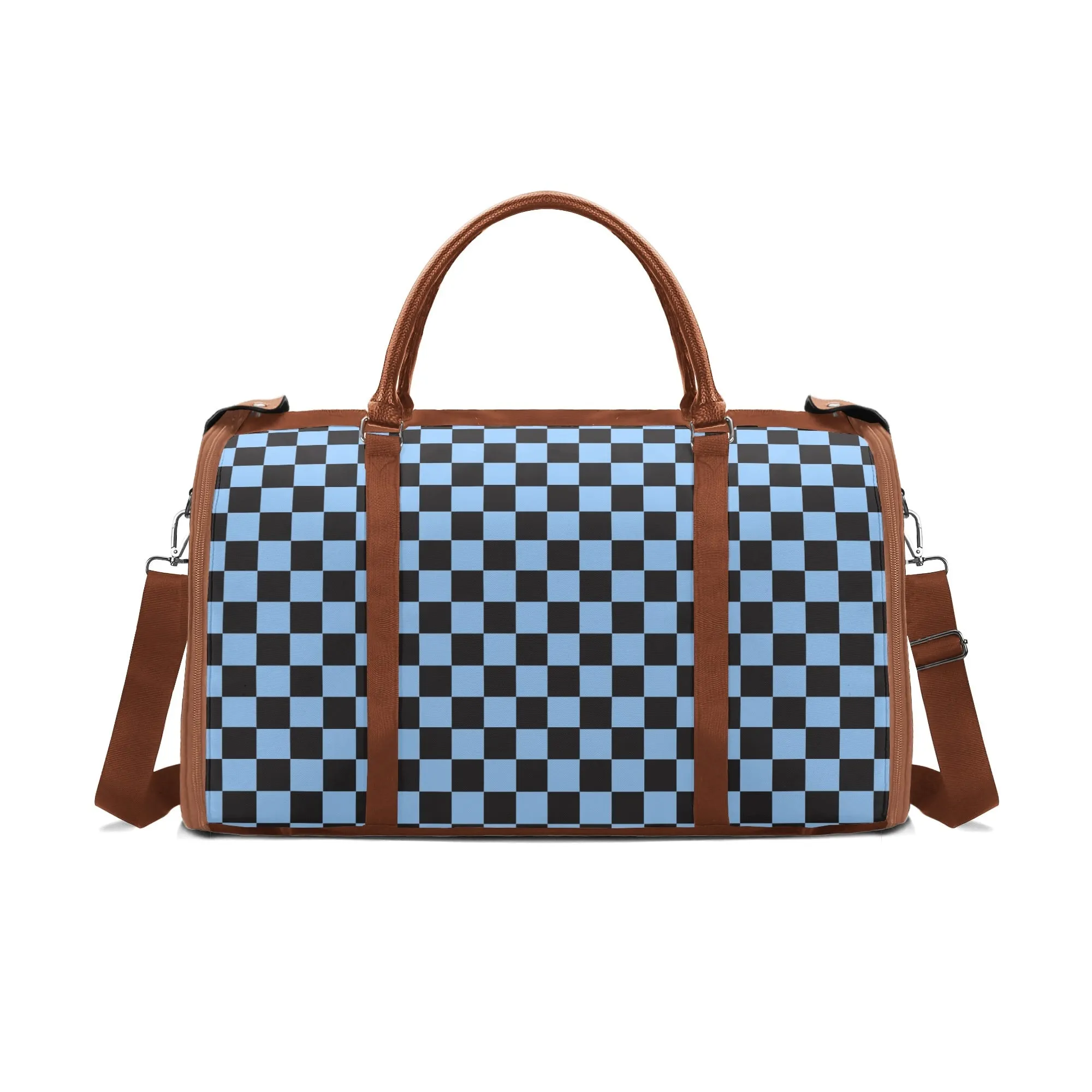 Black Check Chic Collection | Fold & Go Weekender Duffle Bag – Built Tough, Packs Light