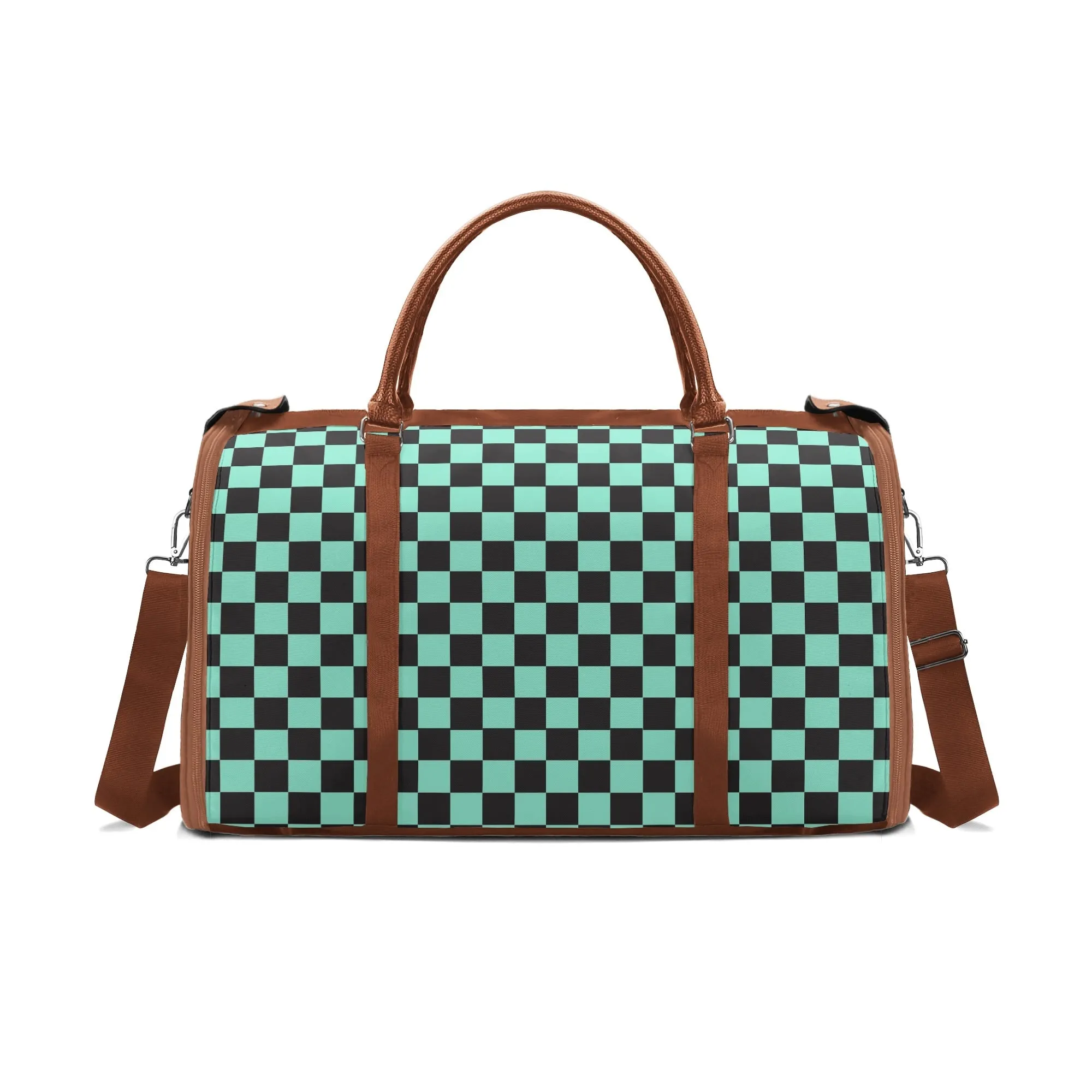 Black Check Chic Collection | Fold & Go Weekender Duffle Bag – Built Tough, Packs Light