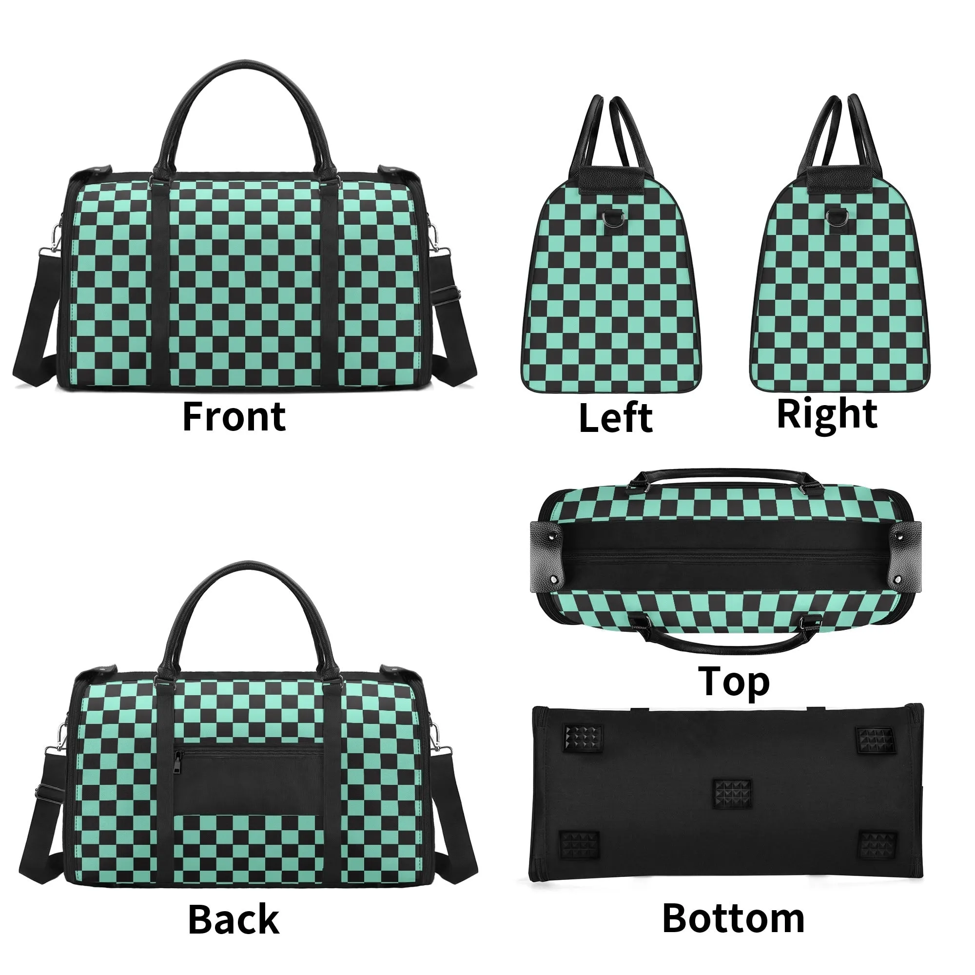 Black Check Chic Collection | Fold & Go Weekender Duffle Bag – Built Tough, Packs Light