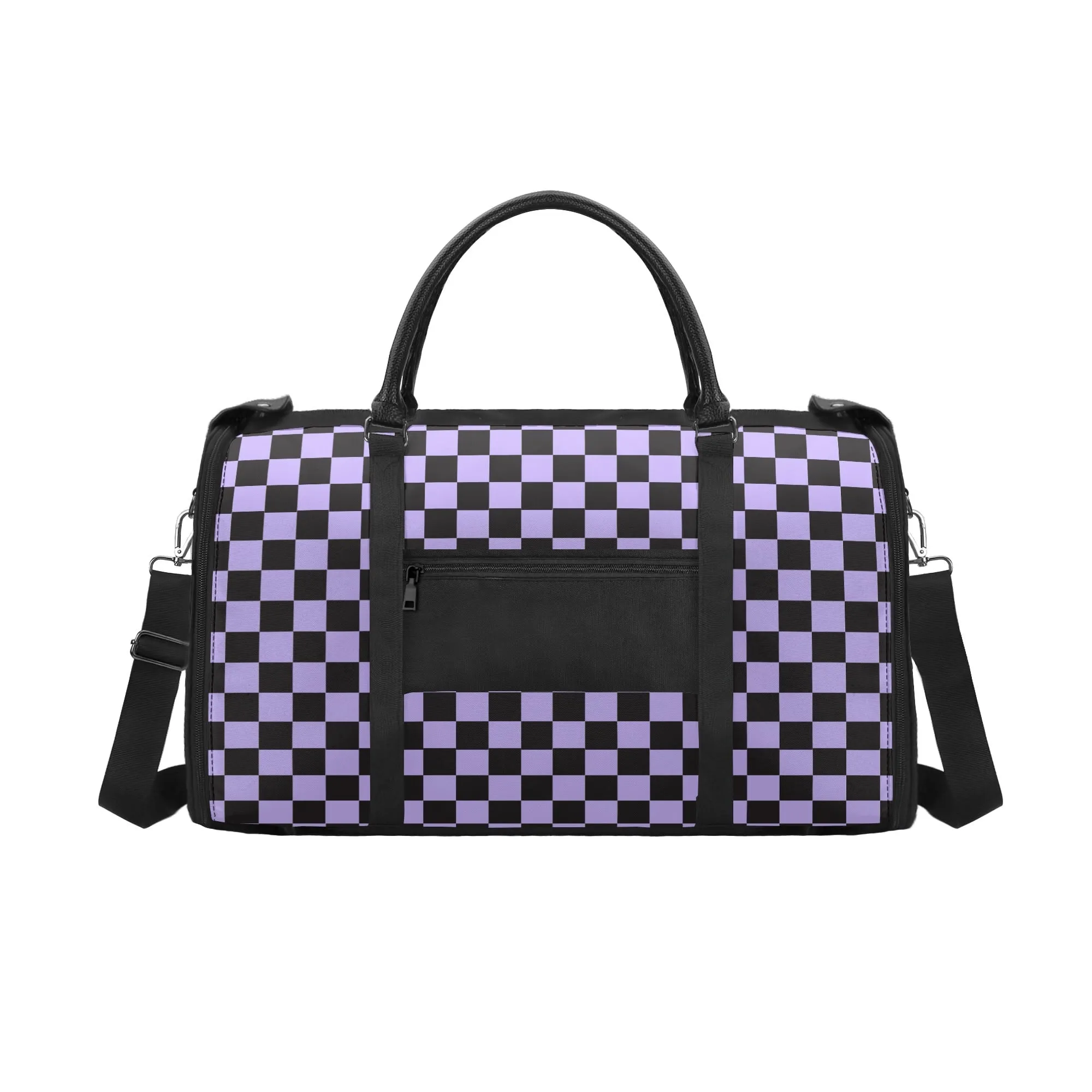 Black Check Chic Collection | Fold & Go Weekender Duffle Bag – Built Tough, Packs Light