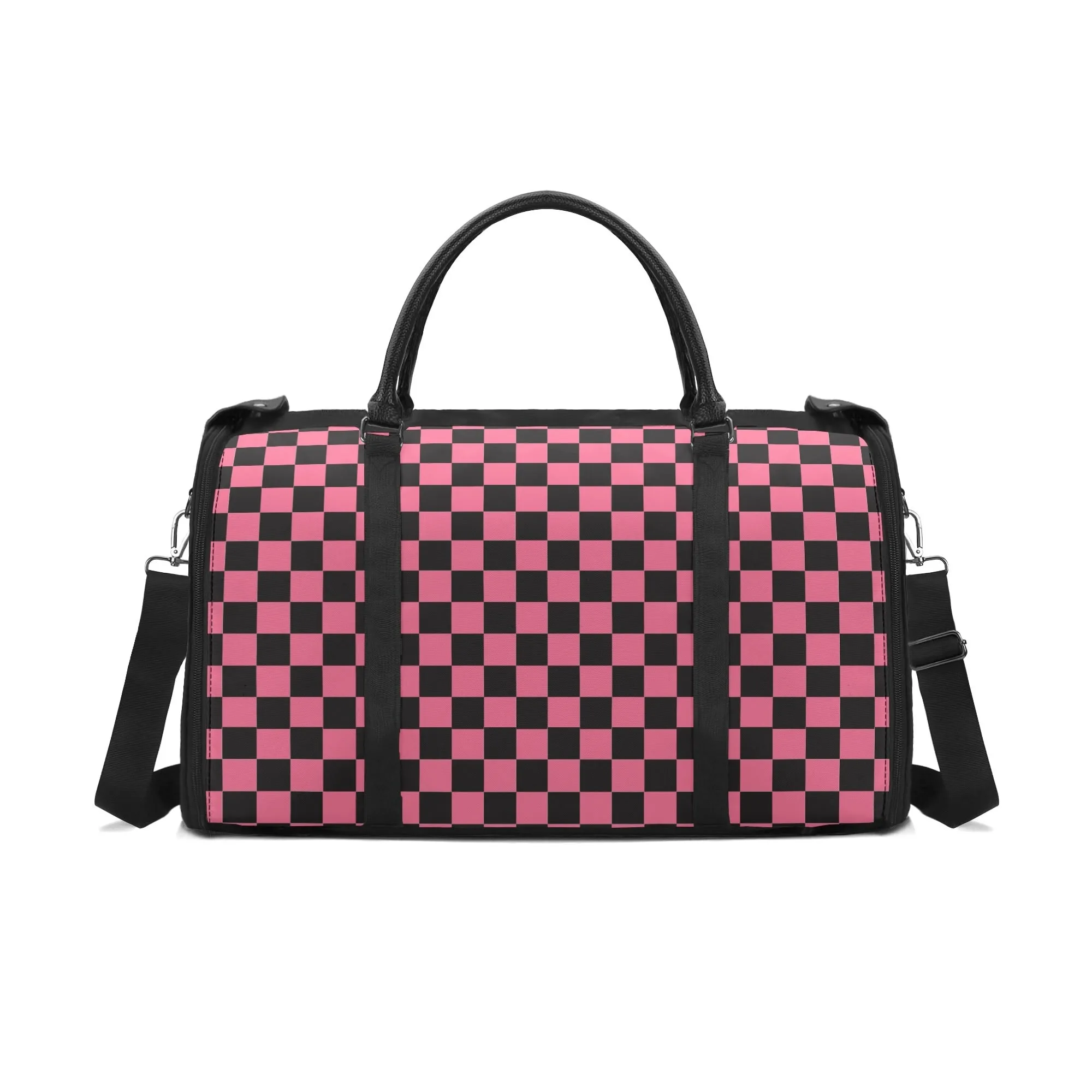 Black Check Chic Collection | Fold & Go Weekender Duffle Bag – Built Tough, Packs Light