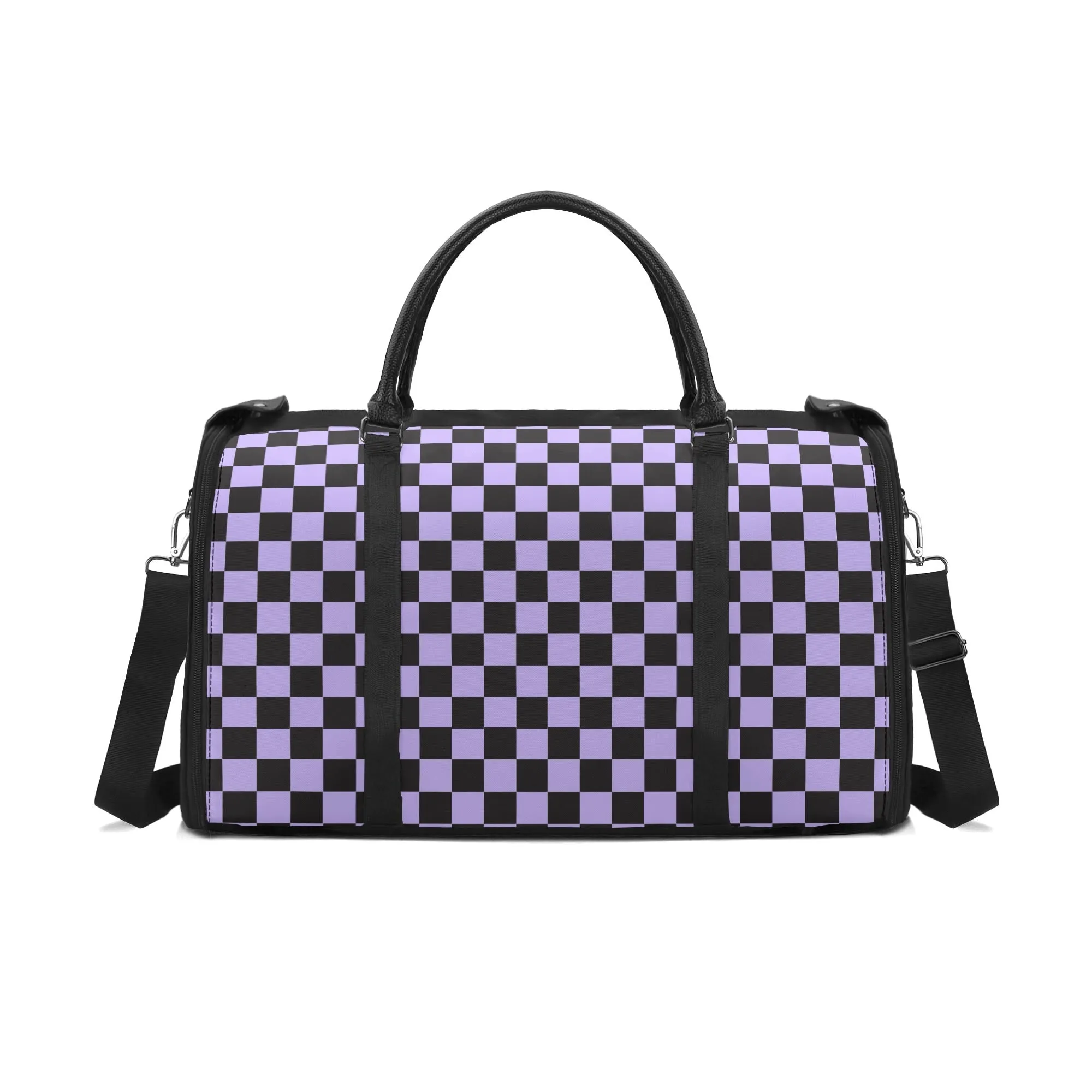 Black Check Chic Collection | Fold & Go Weekender Duffle Bag – Built Tough, Packs Light