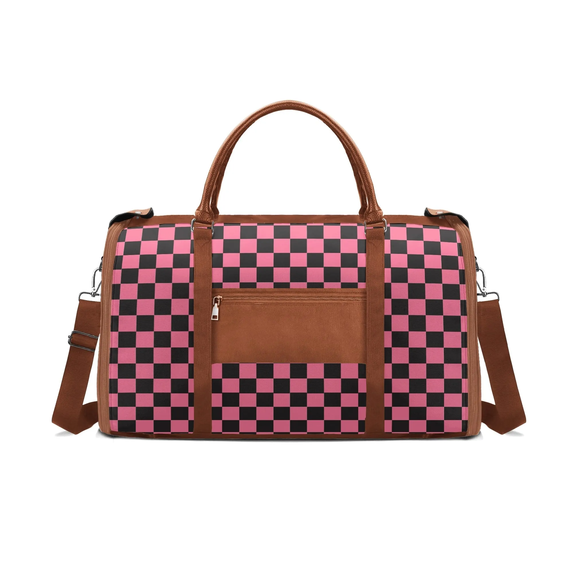 Black Check Chic Collection | Fold & Go Weekender Duffle Bag – Built Tough, Packs Light