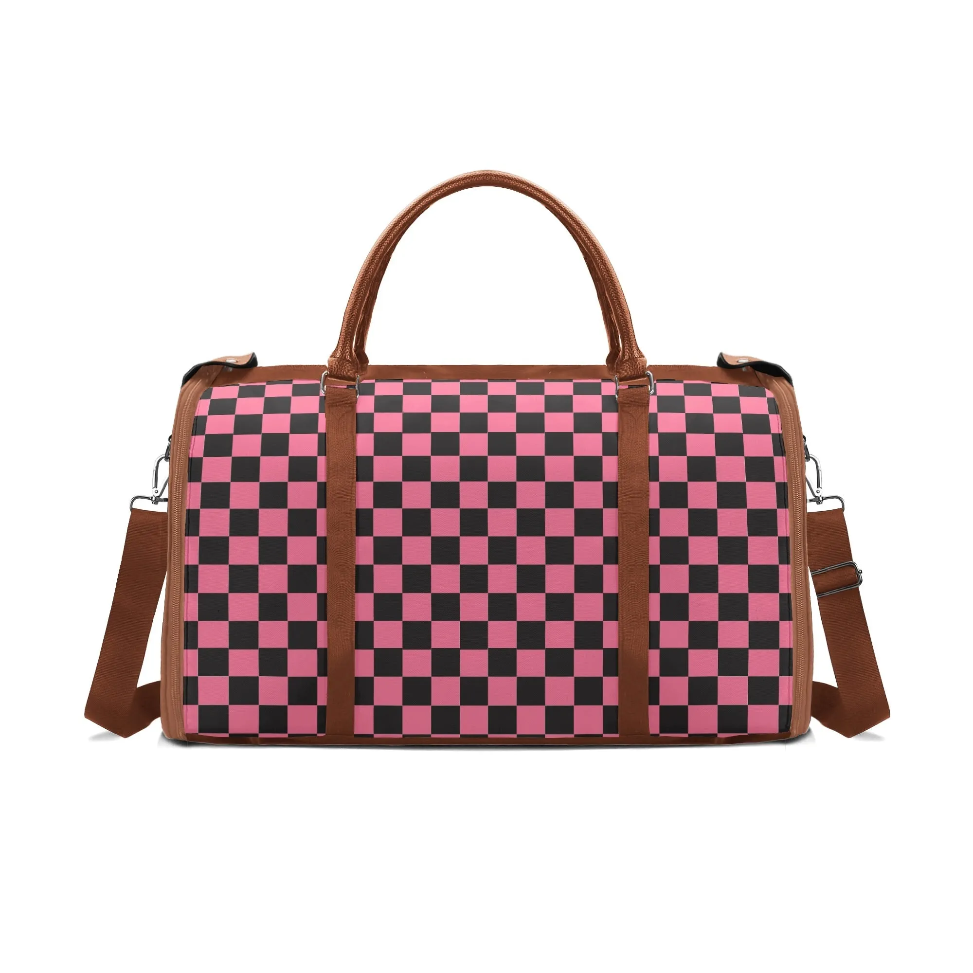 Black Check Chic Collection | Fold & Go Weekender Duffle Bag – Built Tough, Packs Light