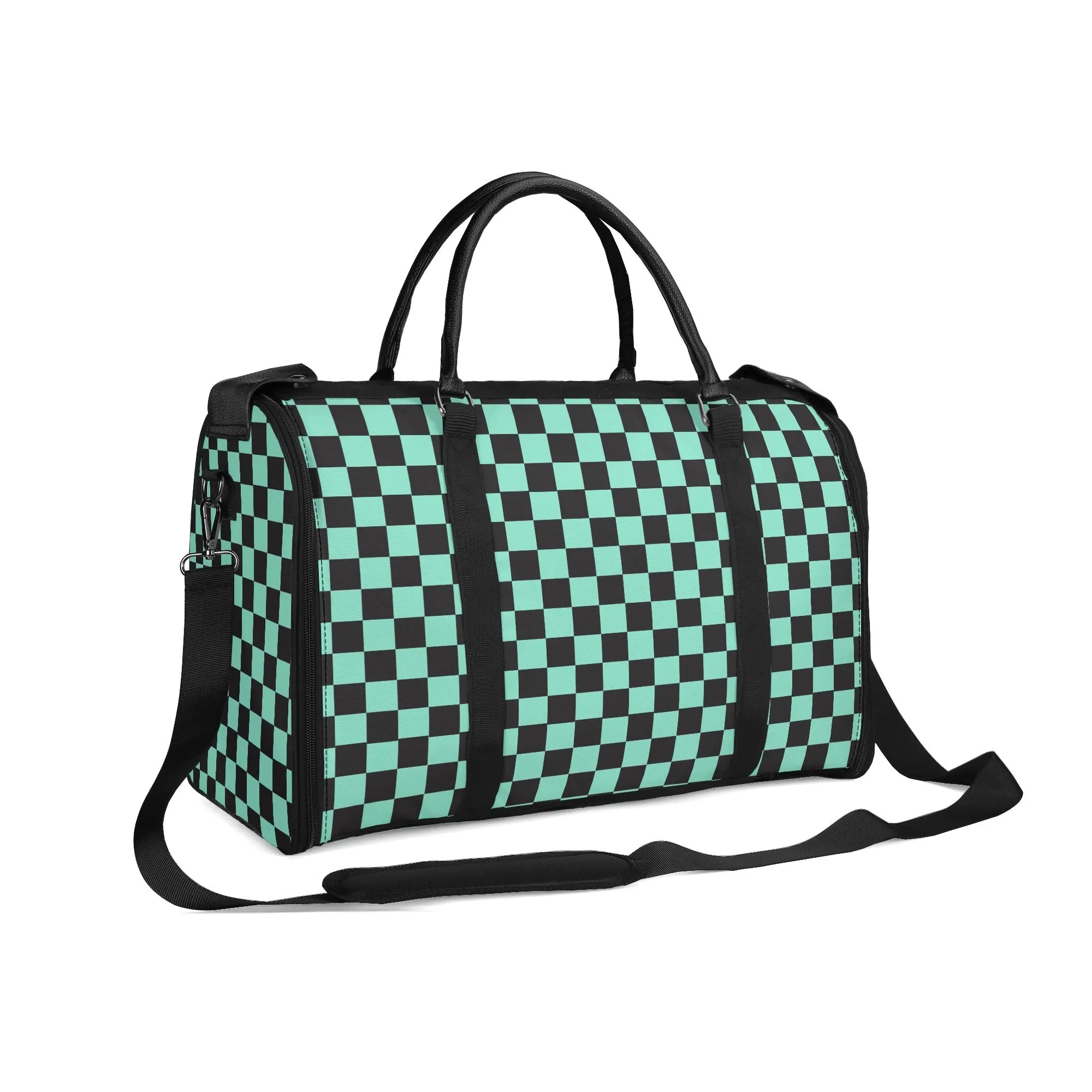 Black Check Chic Collection | Fold & Go Weekender Duffle Bag – Built Tough, Packs Light