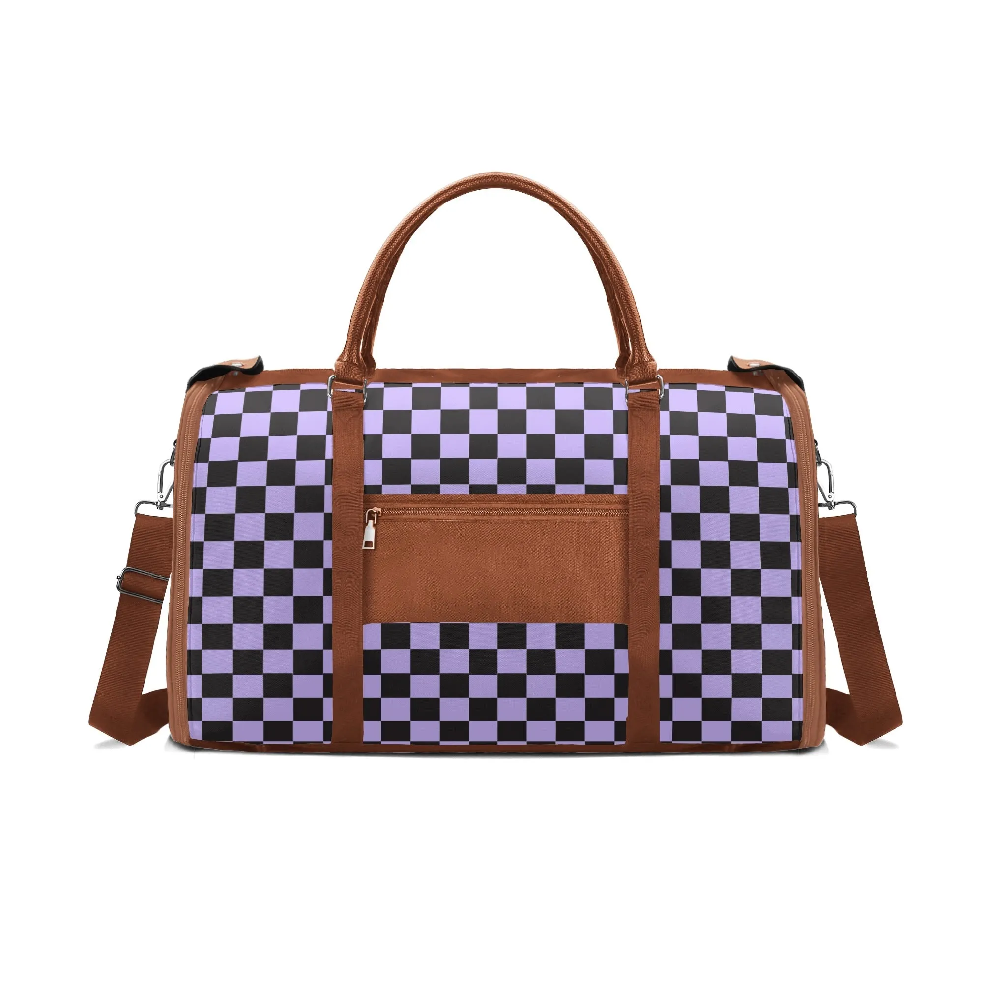 Black Check Chic Collection | Fold & Go Weekender Duffle Bag – Built Tough, Packs Light