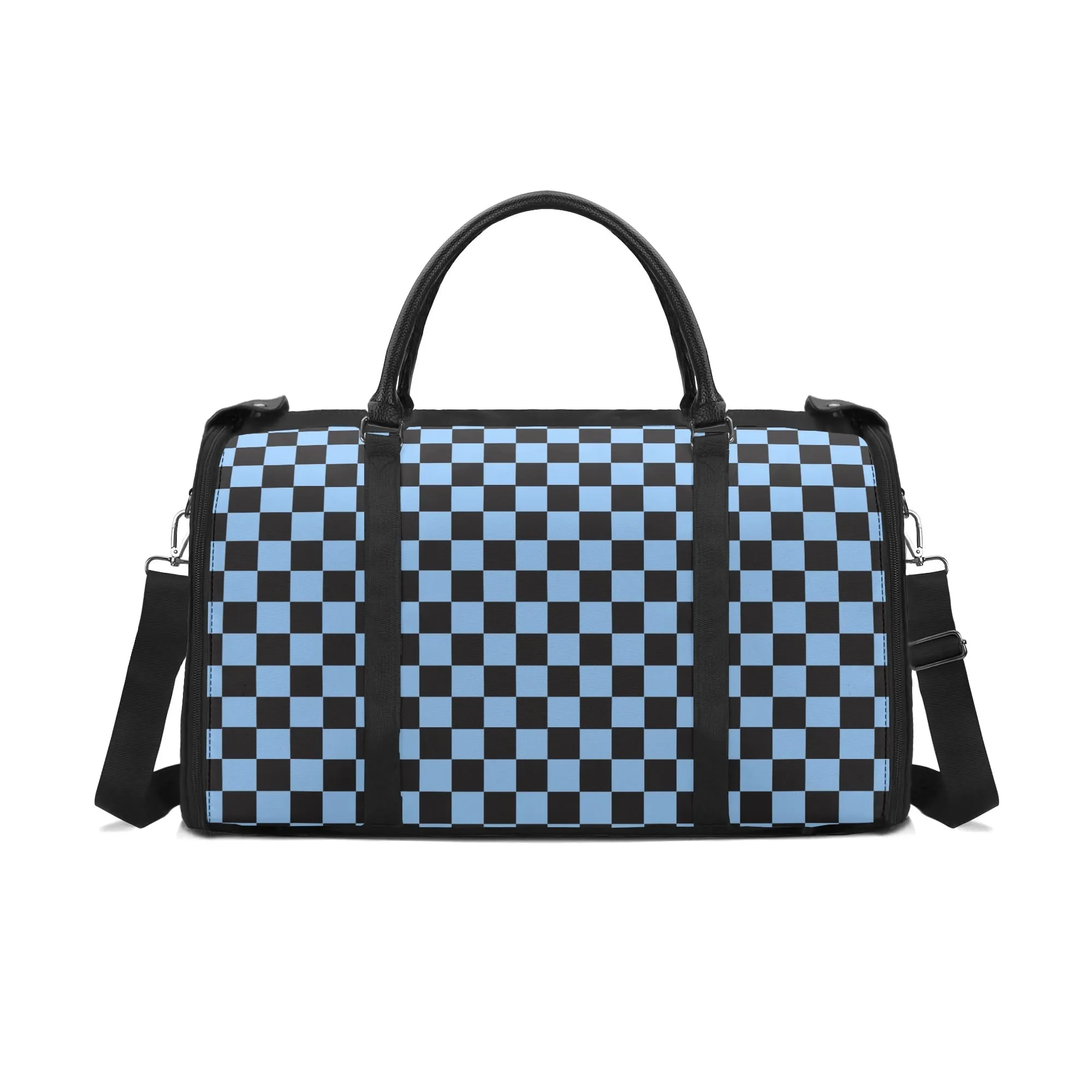 Black Check Chic Collection | Fold & Go Weekender Duffle Bag – Built Tough, Packs Light