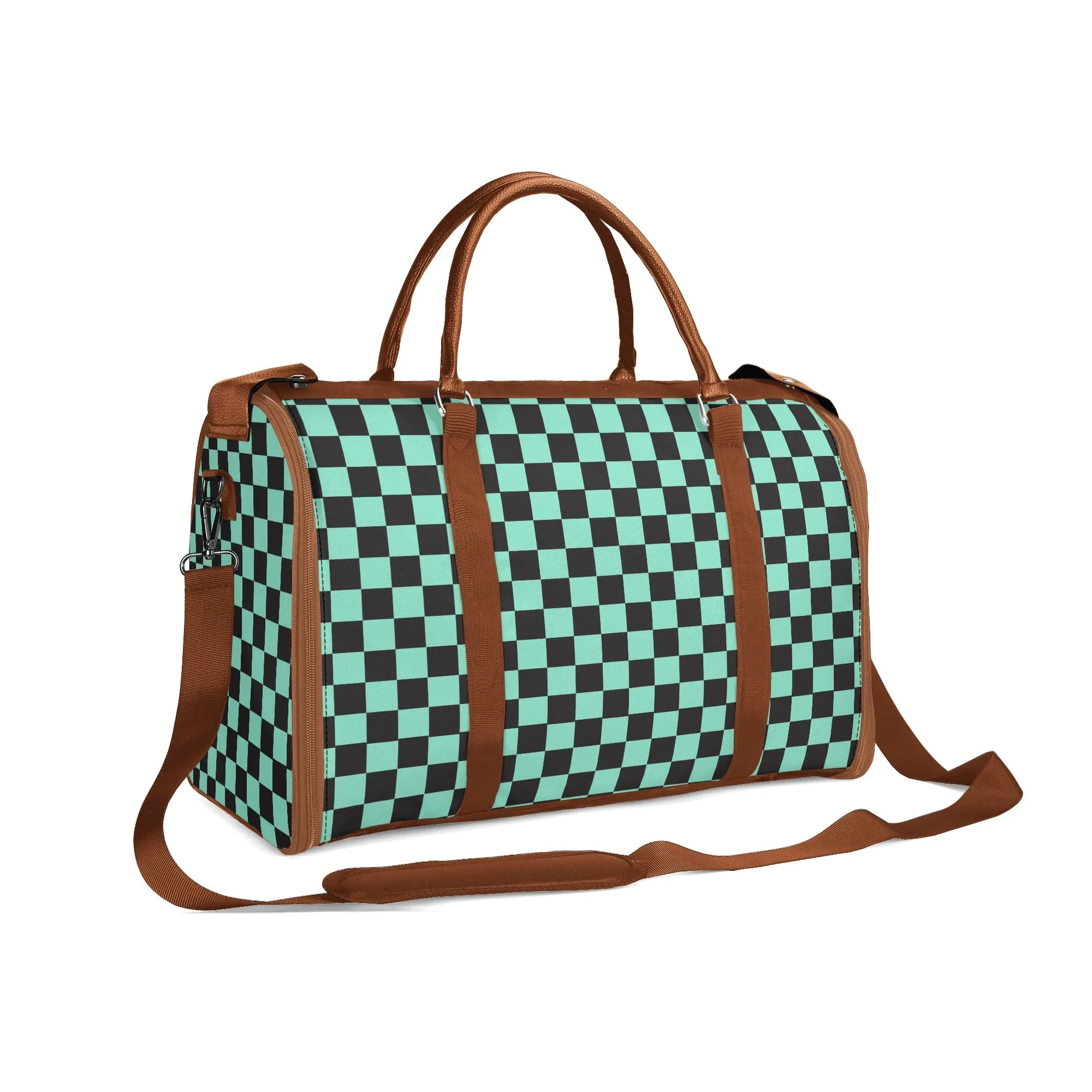 Black Check Chic Collection | Fold & Go Weekender Duffle Bag – Built Tough, Packs Light