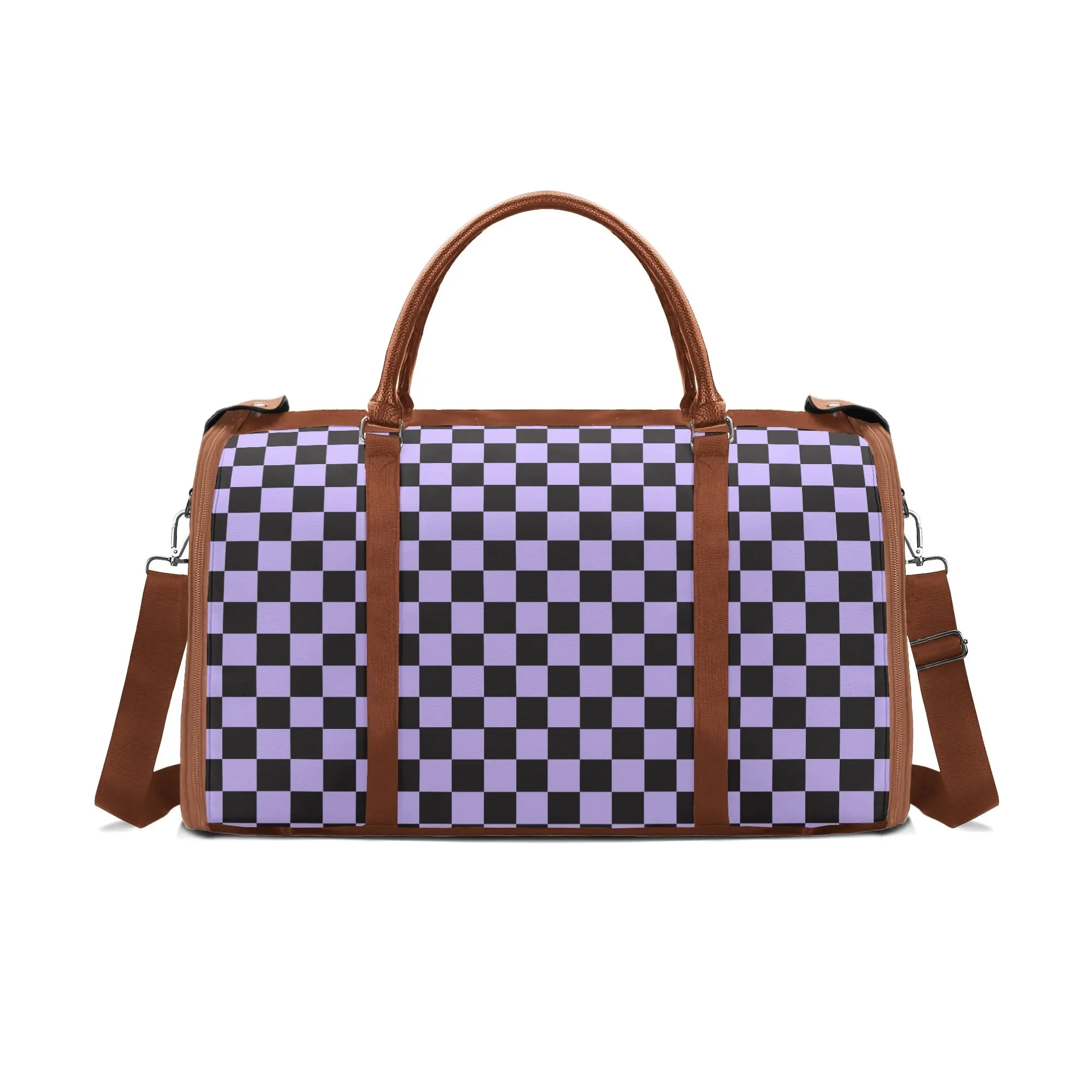 Black Check Chic Collection | Fold & Go Weekender Duffle Bag – Built Tough, Packs Light