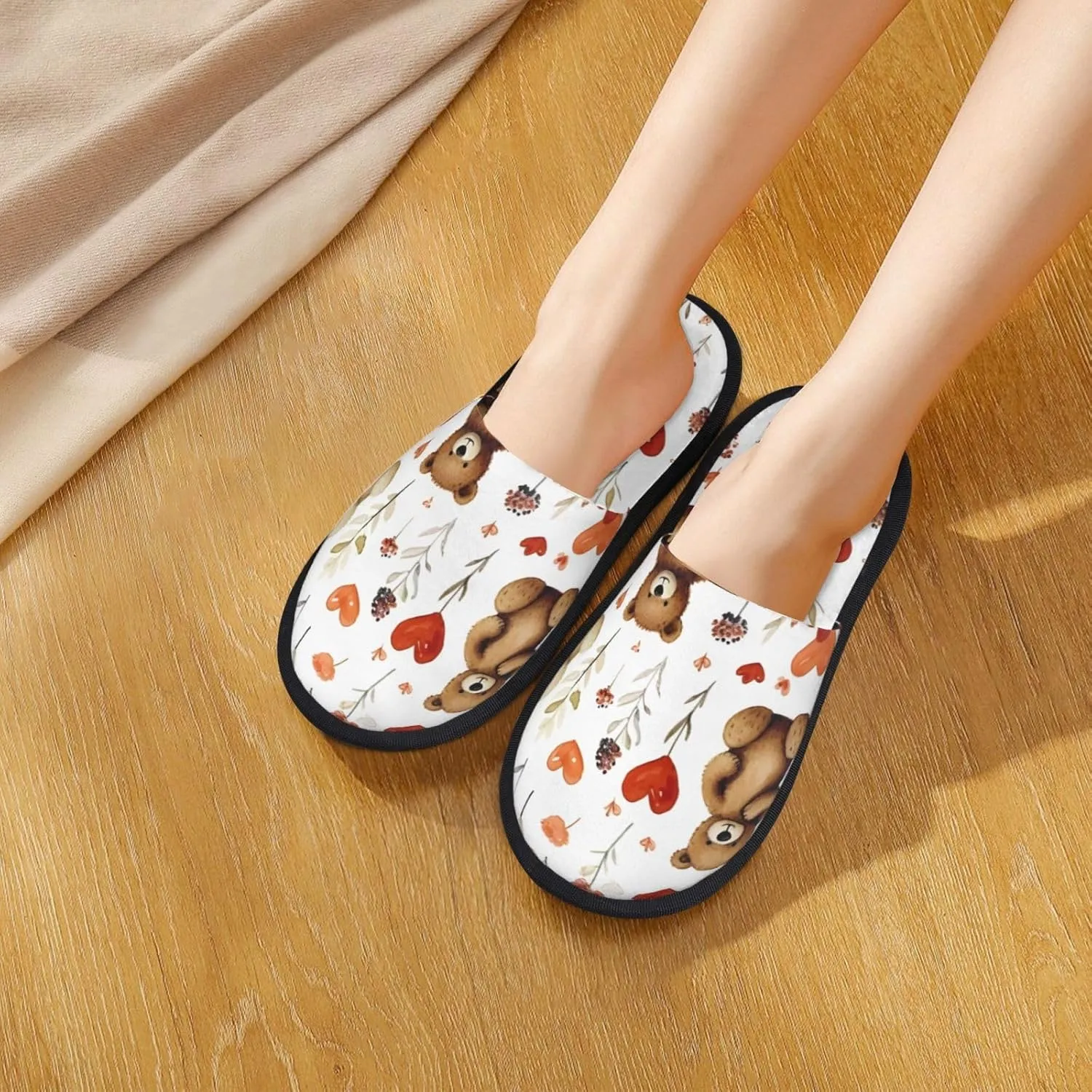 Blue Purple Nebula Slipper Fluffy House Slipper Cozy Fluffy Slipper for Home Office Travel Hotel