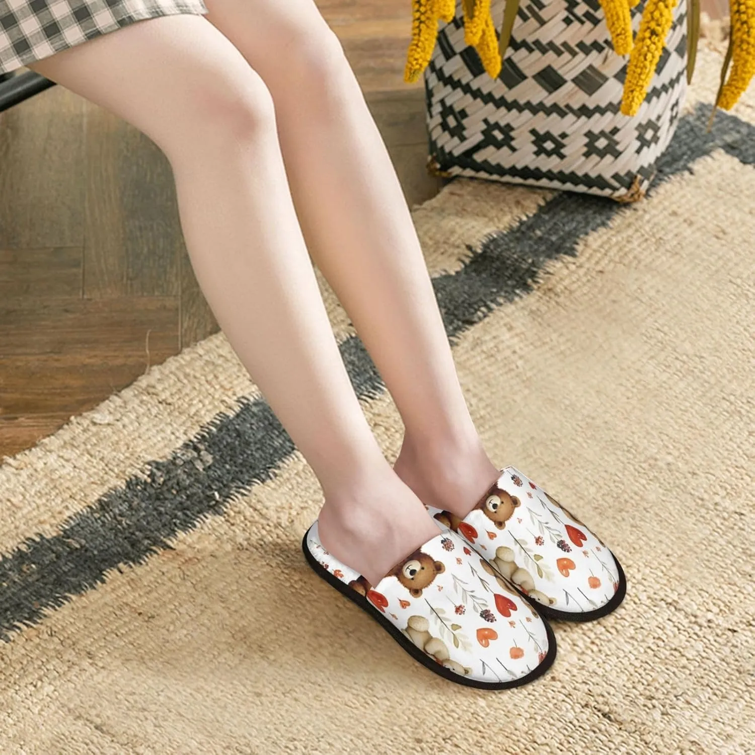Blue Purple Nebula Slipper Fluffy House Slipper Cozy Fluffy Slipper for Home Office Travel Hotel
