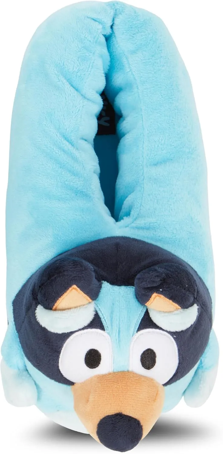 Bluey Ladies Bingo Slippers - Ladies Classic Bingo Big Face Plush Slippers, Bandit, Chilli & Bingo 3D Plush Slippers