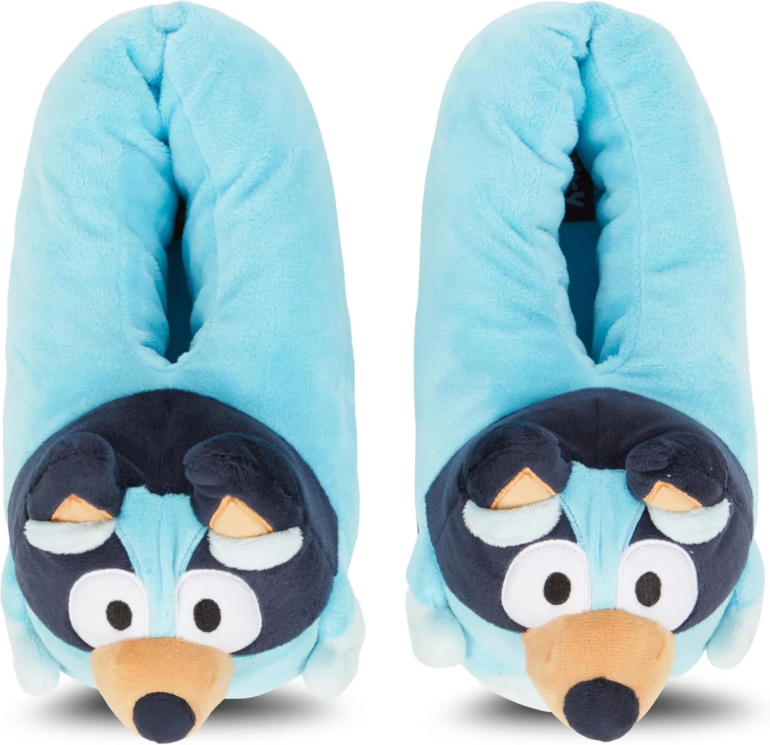 Bluey Ladies Bingo Slippers - Ladies Classic Bingo Big Face Plush Slippers, Bandit, Chilli & Bingo 3D Plush Slippers