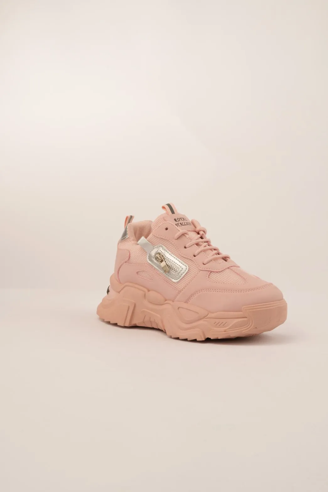 Blush Burst Chunky Sneakers - Dusty Rose