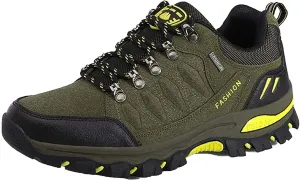 BORAMAX Men's Sneakers Outdoor Sports Climbing Hiking Shoes Waterproof Trekking Suede Non-Slip Running Shoes Mens Climbing Shoes