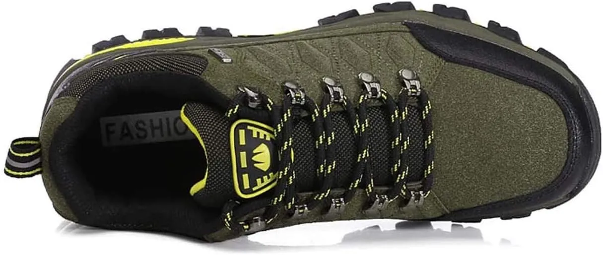 BORAMAX Men's Sneakers Outdoor Sports Climbing Hiking Shoes Waterproof Trekking Suede Non-Slip Running Shoes Mens Climbing Shoes