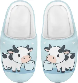 Boy Girls Cute Fluffy Plush Slipper Animal Print House Slippers Winter Non Slip Warm Indoor Soft Fuzzy Shoes US9-15