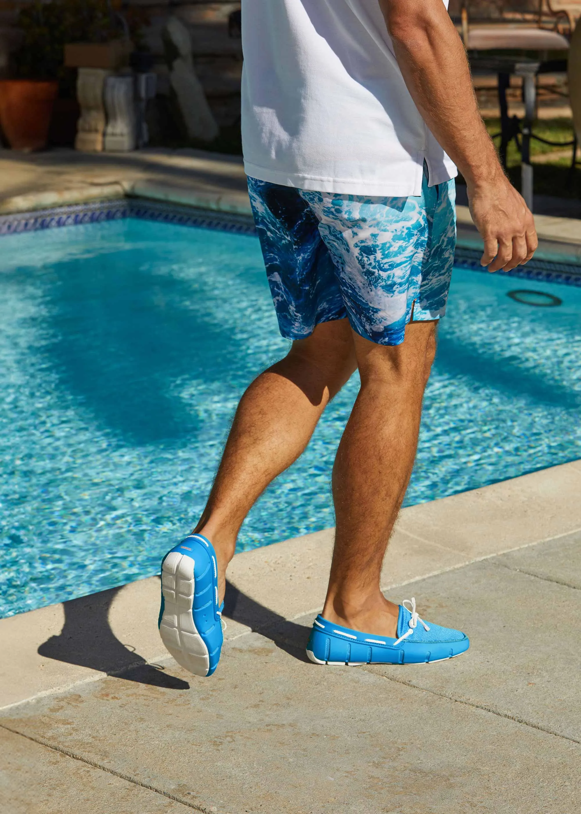Braided Lace Loafer in Blue Skies