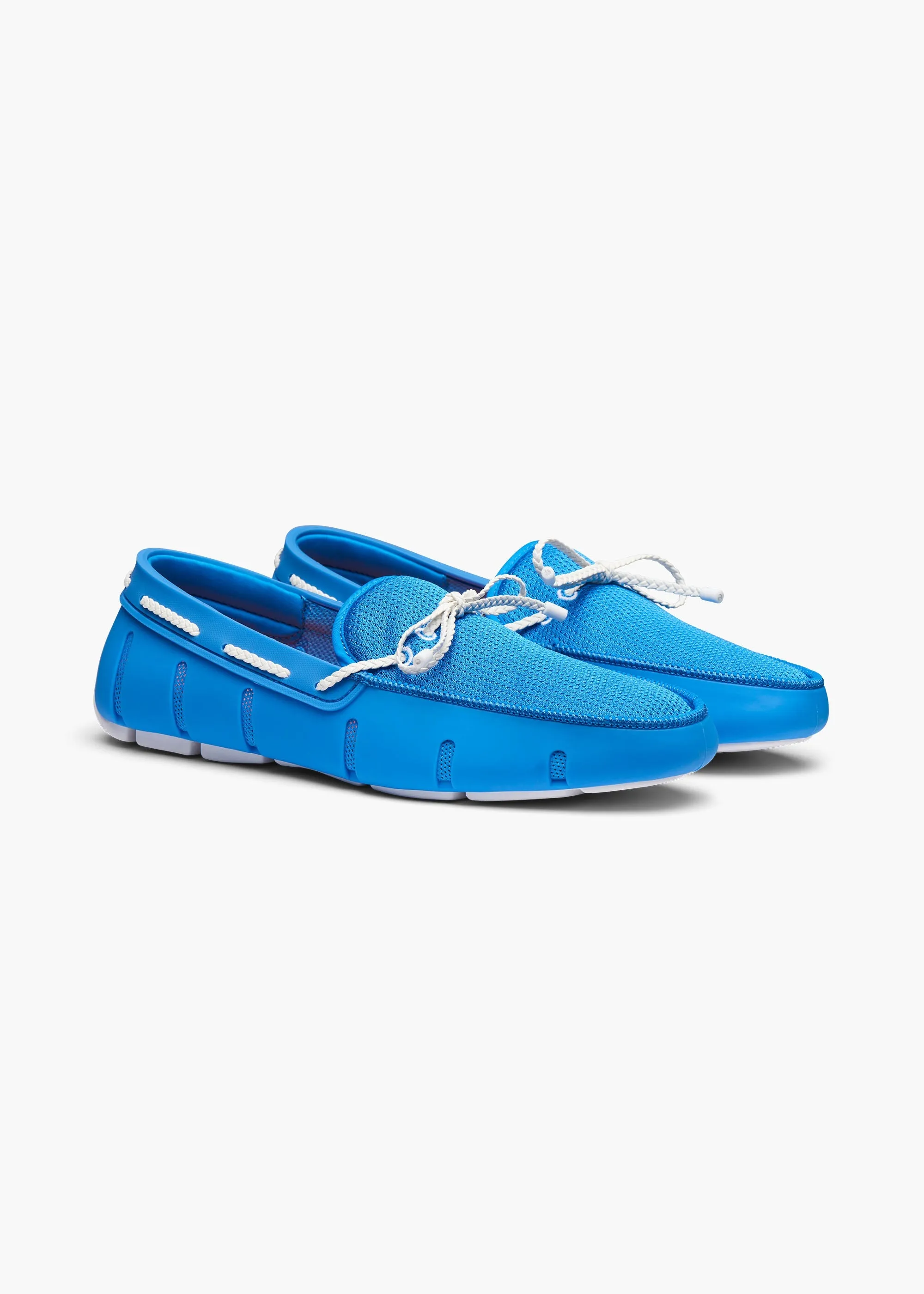 Braided Lace Loafer in Blue Skies