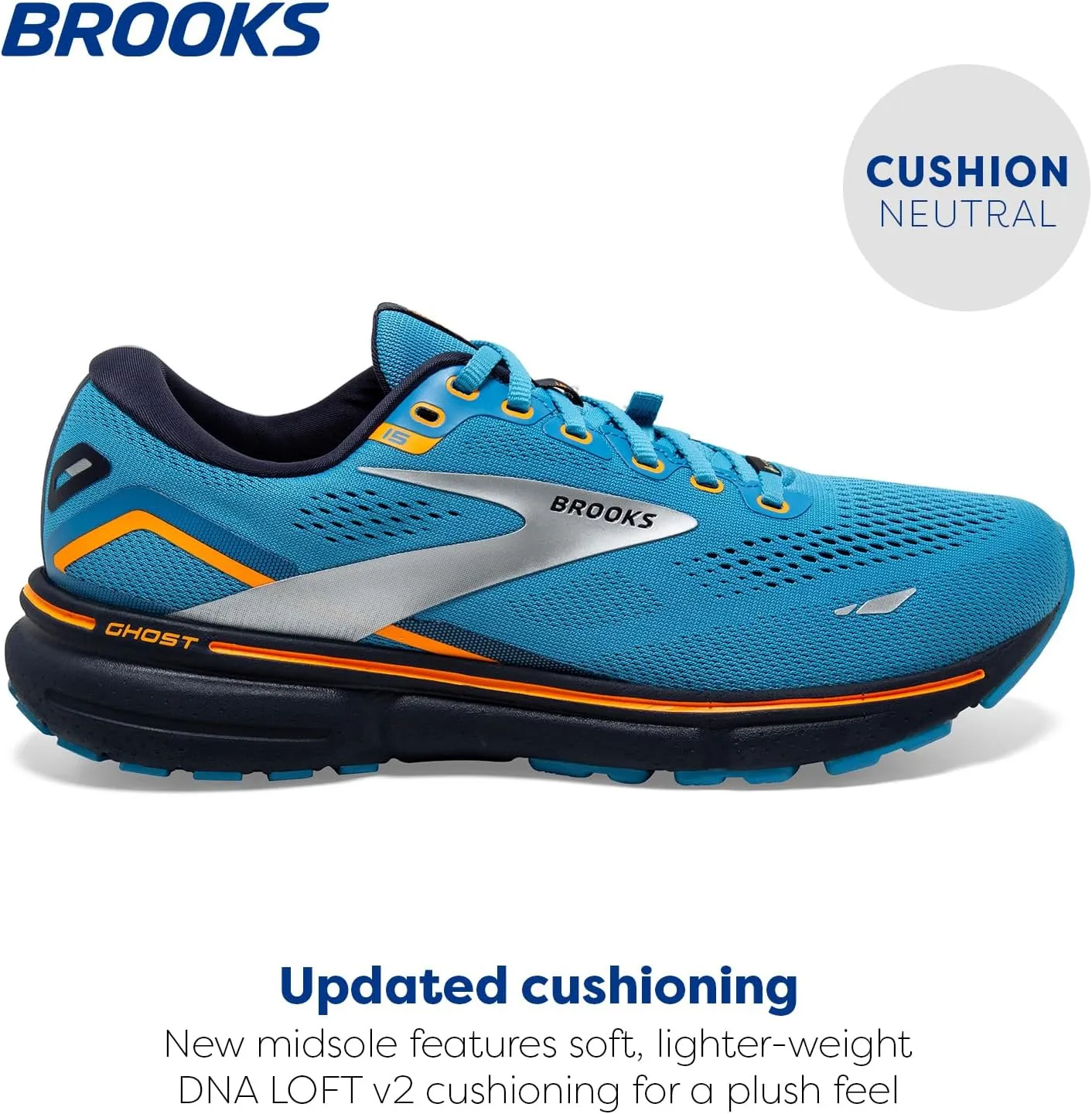 Brooks Men's Ghost 15 GTX Waterproof Neutral Running Shoe