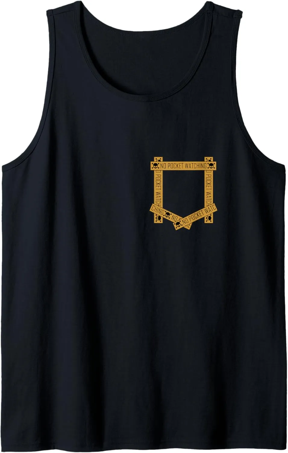 Brown Absolutely No Pocket Watching! Brown Graphic Tank Top