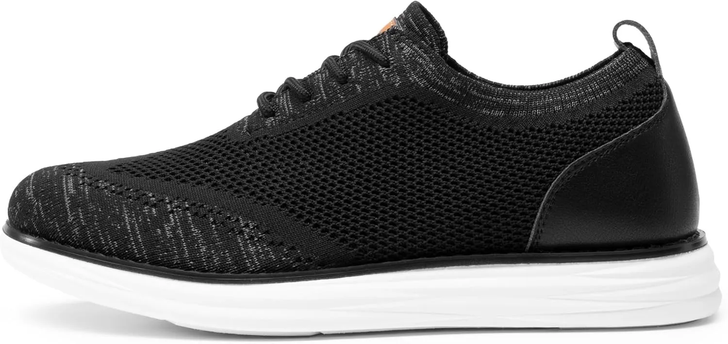 Bruno Marc Men's KnitFlex Breeze Mesh Sneakers Oxfords Lace-Up Lightweight Casual Walking Shoes