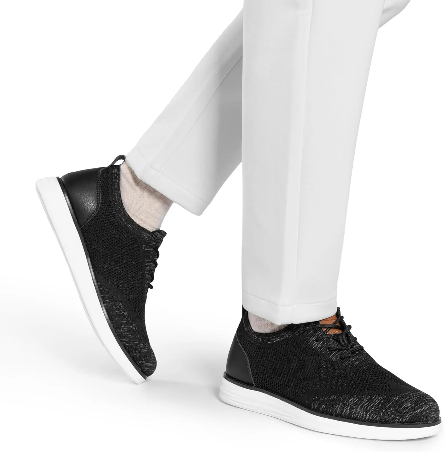 Bruno Marc Men's KnitFlex Breeze Mesh Sneakers Oxfords Lace-Up Lightweight Casual Walking Shoes