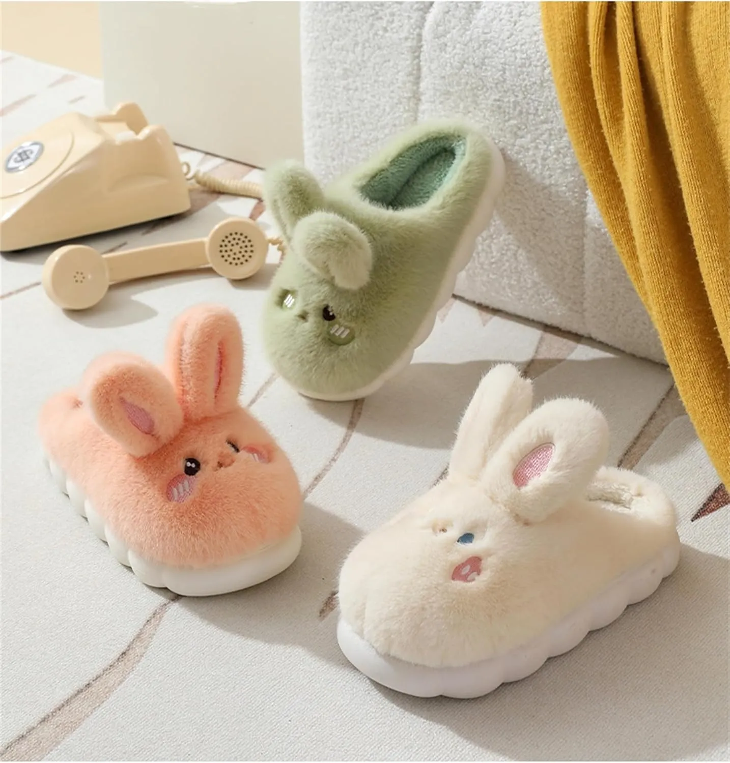 Bunny Cotton Slippers - Home Cartoon Slippers for Men & Women