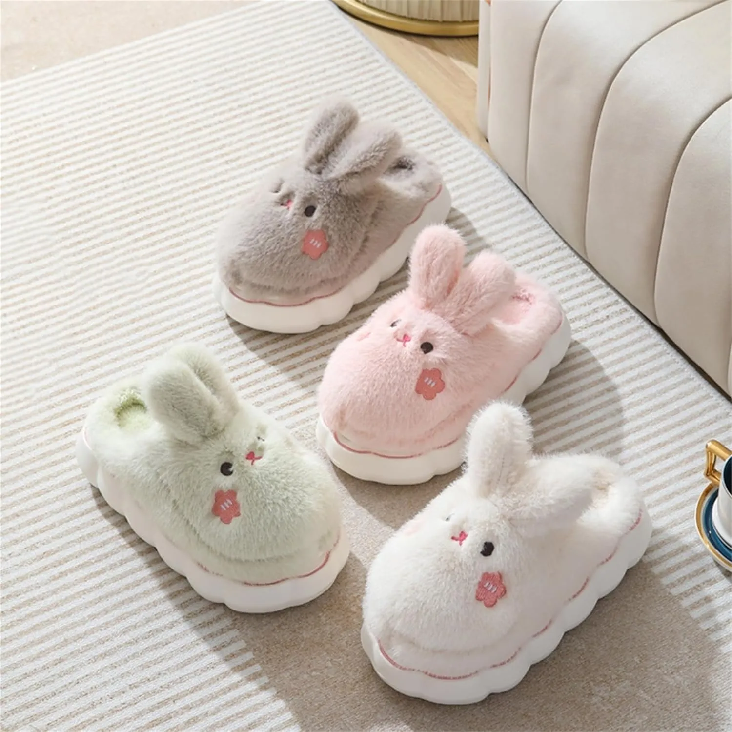 Bunny Cotton Slippers - Home Cartoon Slippers for Men & Women