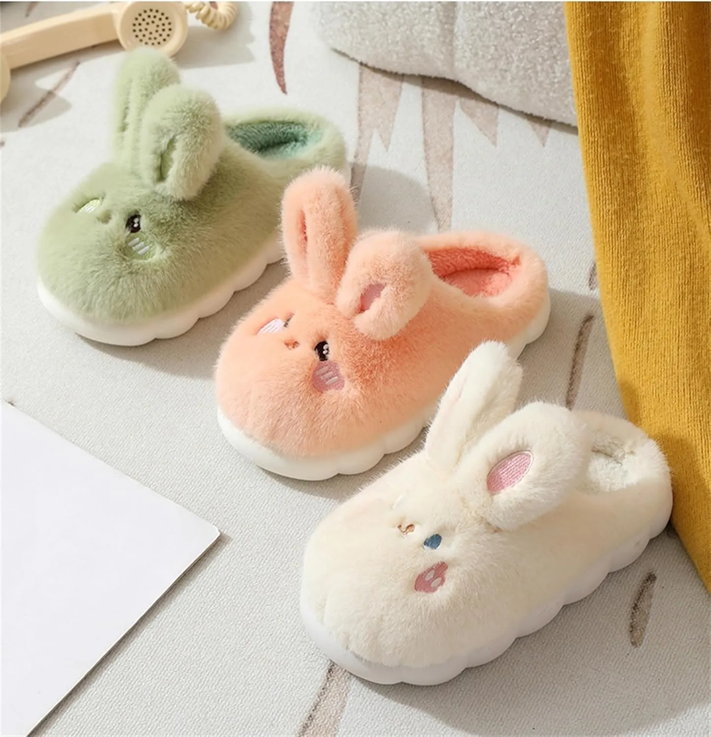 Bunny Cotton Slippers - Home Cartoon Slippers for Men & Women