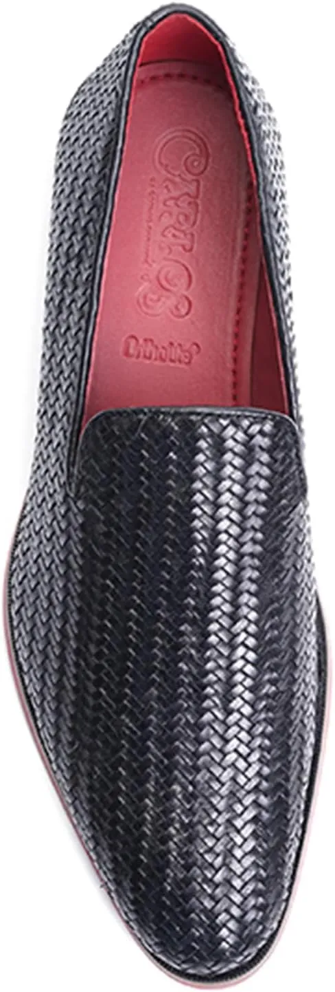Carlos Santana Gibson Weave Loafer for Men | Calfskin Leather Upper | Ortholite® Footbed & Lightweight Rubber Outsole