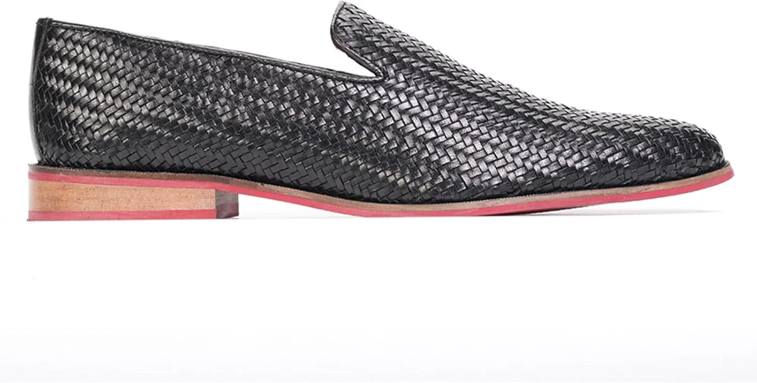 Carlos Santana Gibson Weave Loafer for Men | Calfskin Leather Upper | Ortholite® Footbed & Lightweight Rubber Outsole