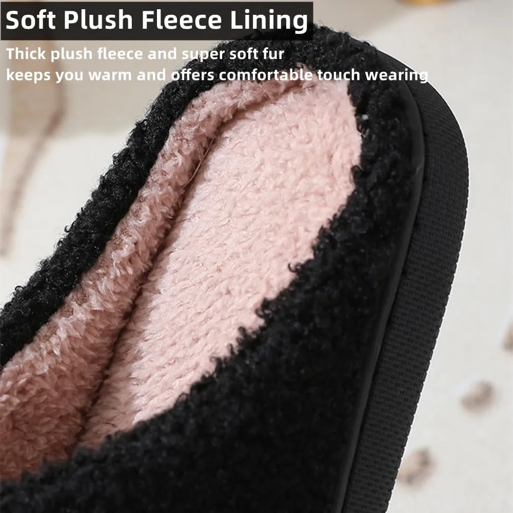 Cartoon Slippers for Womens Mens Cute Cozy Plush Warm Slip-on House Shoes for Indoor and Outdoor Meet Me at Midnight Strawberry Mushroom Evil Eyes Love Heart Slippers