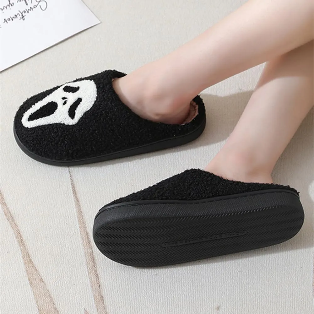 Cartoon Slippers for Womens Mens Cute Cozy Plush Warm Slip-on House Shoes for Indoor and Outdoor Meet Me at Midnight Strawberry Mushroom Evil Eyes Love Heart Slippers