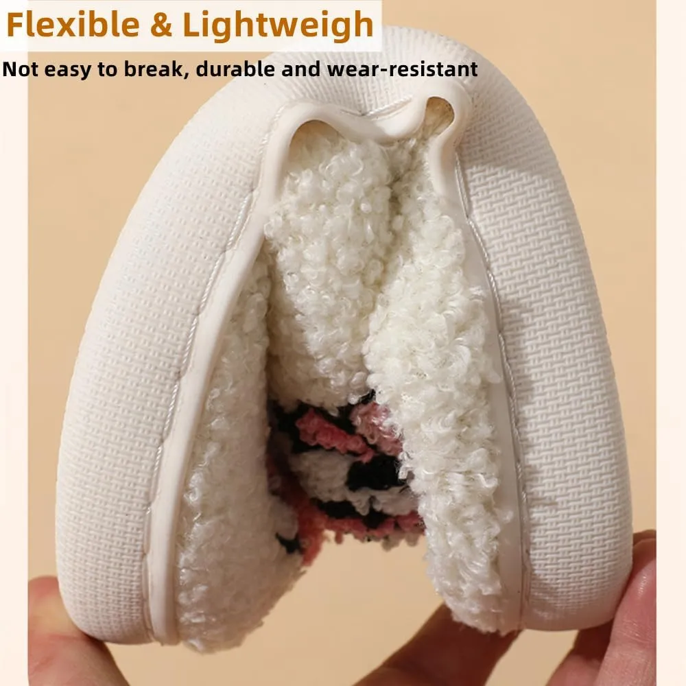 Cartoon Slippers for Womens Mens Cute Cozy Plush Warm Slip-on House Shoes for Indoor and Outdoor Meet Me at Midnight Strawberry Mushroom Evil Eyes Love Heart Slippers