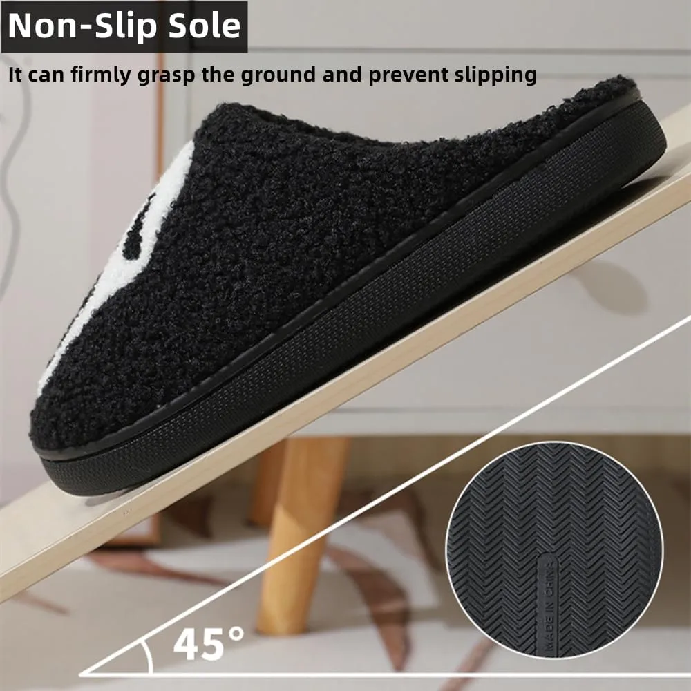 Cartoon Slippers for Womens Mens Cute Cozy Plush Warm Slip-on House Shoes for Indoor and Outdoor Meet Me at Midnight Strawberry Mushroom Evil Eyes Love Heart Slippers