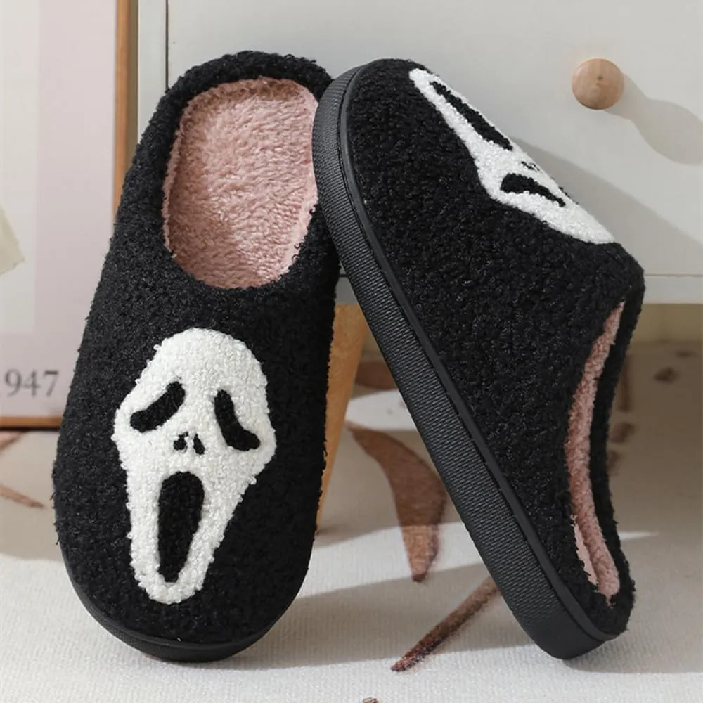 Cartoon Slippers for Womens Mens Cute Cozy Plush Warm Slip-on House Shoes for Indoor and Outdoor Meet Me at Midnight Strawberry Mushroom Evil Eyes Love Heart Slippers