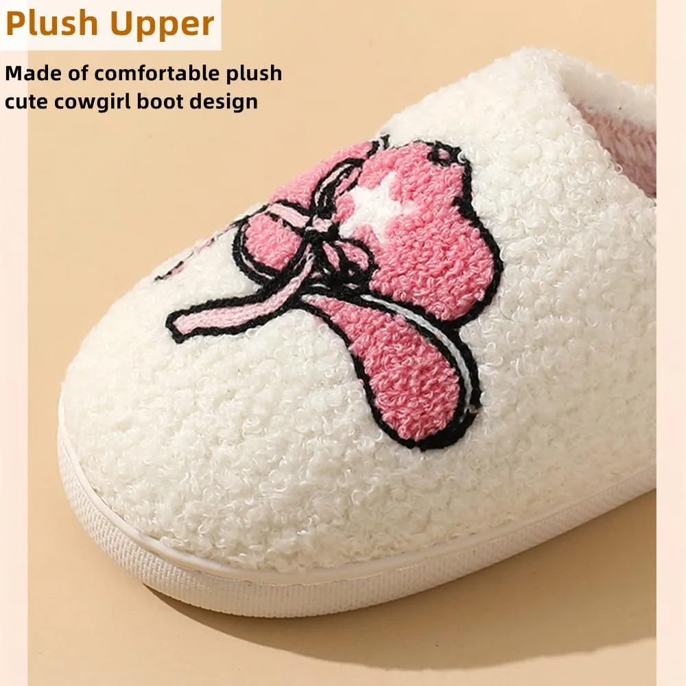 Cartoon Slippers for Womens Mens Cute Cozy Plush Warm Slip-on House Shoes for Indoor and Outdoor Meet Me at Midnight Strawberry Mushroom Evil Eyes Love Heart Slippers