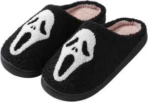 Cartoon Slippers for Womens Mens Cute Cozy Plush Warm Slip-on House Shoes for Indoor and Outdoor Meet Me at Midnight Strawberry Mushroom Evil Eyes Love Heart Slippers